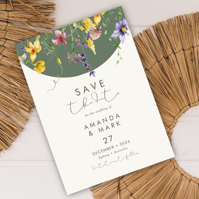 Convite Primavera Fall Boho Wildflower Bloom Whimical (Criador carregado)