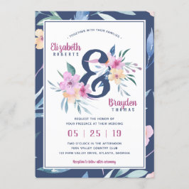 Convite Primavera Floral Weding Convite, Boho