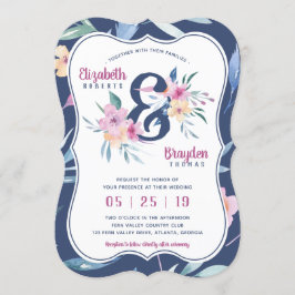 Convite Primavera Floral Weding Convite, Boho