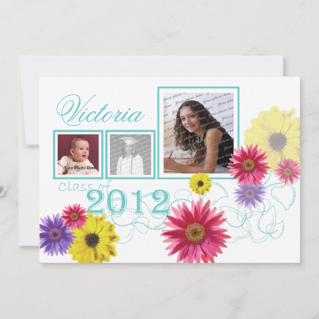 Convite Primavera Garden 2012 - Foto tripla do Formando (Frente)