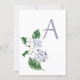 Convite Primavera HYRDANGEA com letra personalizável