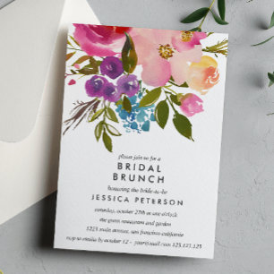 Convite Primavera Lush Flowers Bridal Brunch Casamento