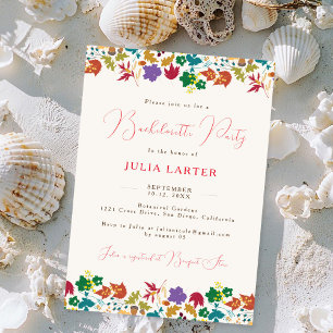 Convite Primavera Mostarda Festa de solteira Flor Roxo