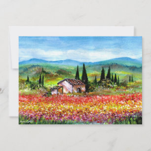 Convite PRIMAVERA NA TOESCANIA, vermelho brilhante rosa am