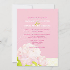 Convite Primavera Pink Blush Peony Casamento