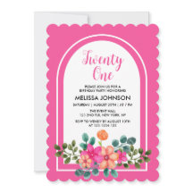 Primavera rosa elegante Flora Greenery aniversário