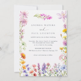 Convite Primavera Summer Wildflower | Casamento Floral Col