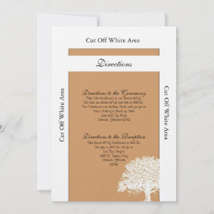 Convite Primavera Tree Brown/White Wedtions Direction Card