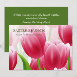 Convite Primavera Tulips Páscoa Personalizada Brunch