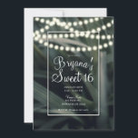 Convite Primavera Verde Russo Grama e Luzes Doce 16<br><div class="desc">Personalizar para qualquer evento</div>