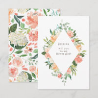 Primavera Watercolor Floral Diamond Flower Girl