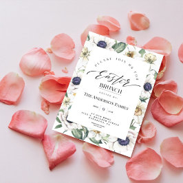 Convite Primavera Watercolor Floral Páscoa Inv