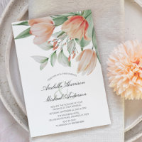 Primavera Watercolor Peachy Floral Wedding
