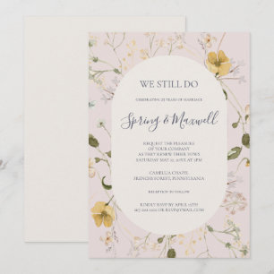 Convite Primavera Wildflower   Blush Ainda Fazemos Renova