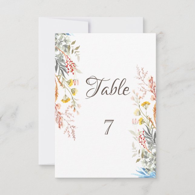 Convite Primavera Wildflower Meadow Seco (Frente)