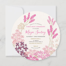 Convite Primeira Cerimônia de Arroz do Prado Rosa