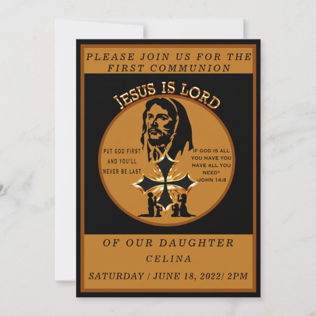 Convite Primeira Comunhão (Frente)