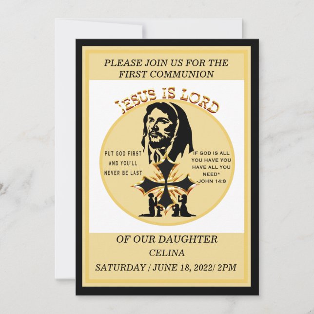 Convite Primeira Comunhão (Frente)