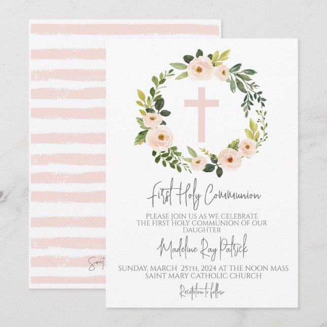 Convite Primeira Comunhão (Frente/Verso)