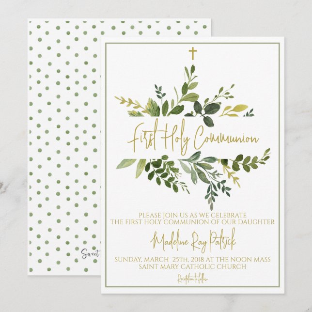 Convite Primeira Comunhão (Frente/Verso)