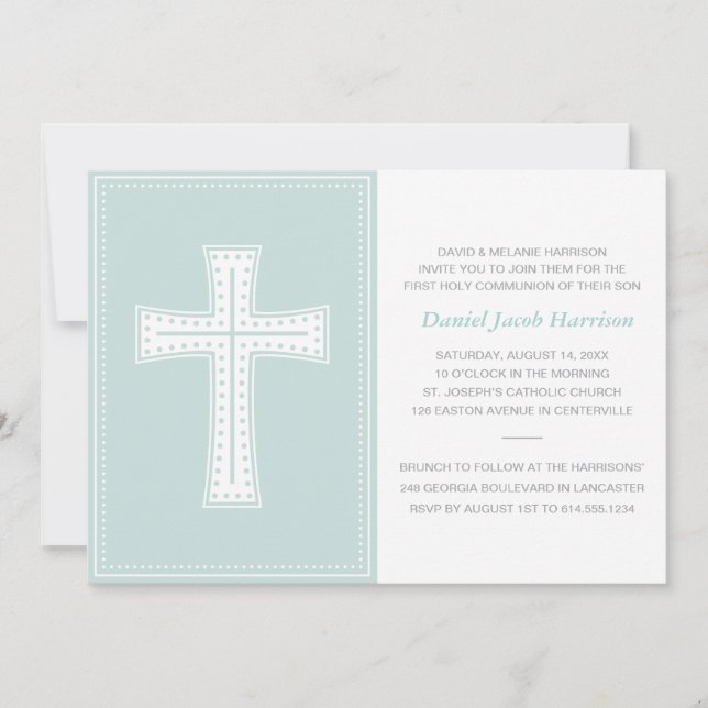 Convite Primeira Comunhão de Blue Boys (Frente)