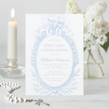 Primeira Comunhão Menino Espírito Santo Azul Branc