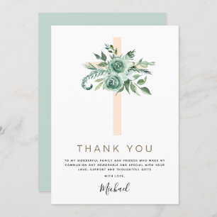 Convite Primeira Comunhão Obrigado Sábio Eucalyptus