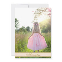 Primeira Comunhão Personalizada Foto Cor Dourada 