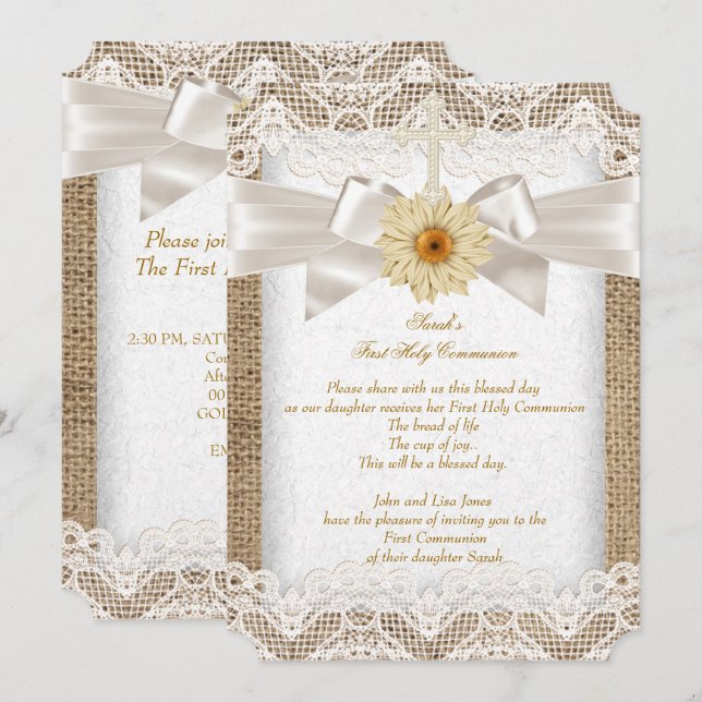 Convite Primeira Comunhão Sagrada 1rua Meninas Atravessam  (Frente/Verso)