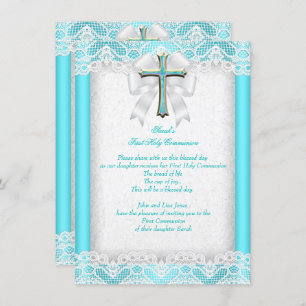 Convite Primeira Comunhão Sagrada 1rua Meninas Cruzando Aq