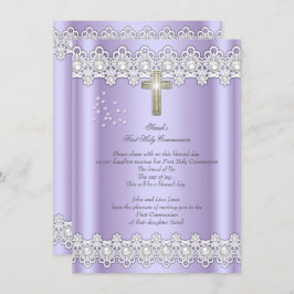 Convite Primeira Comunhão Sagrada 1rua Raparigas Cruzando 