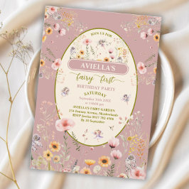 Convite Primeira Convidação da Fada de Flor Selvagem Fanta