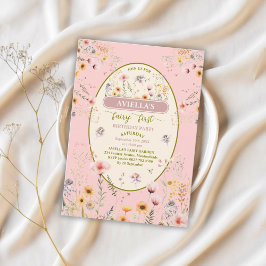 Convite Primeira Convidação da Fada de Flor Selvagem Fanta