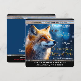 Convite Primeira Festa Anual de Natal da Fox da Neve