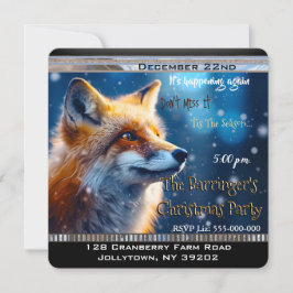 Convite Primeira Festa Anual de Natal da Fox da Neve