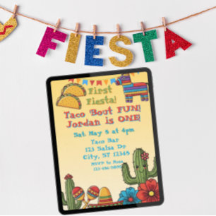Convite Primeira Festa, Taco Sobre Um, 1º Aniversário