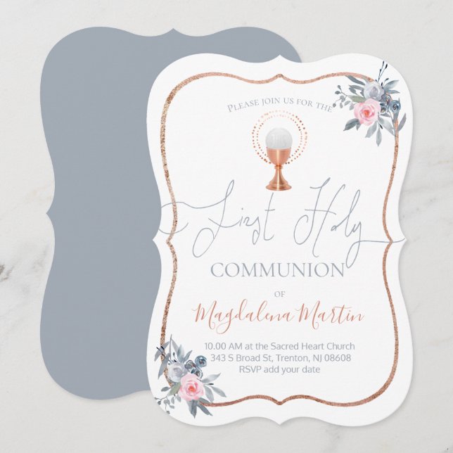 Convite Primeira garota católica comunitária (Frente/Verso)