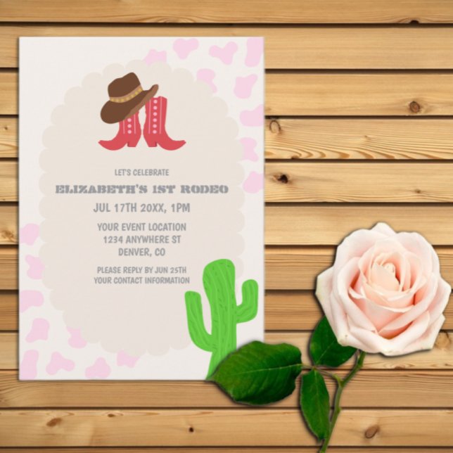 Convite Primeira Garota de Rodeio Aniversário de 1 ano (Criador carregado)