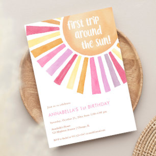 Convite Primeira viagem à volta da festa da primeiro anive