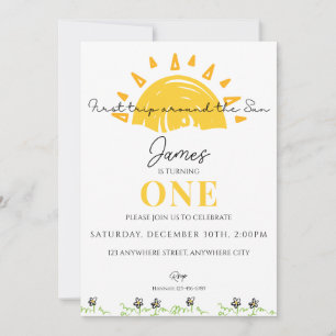 Convite Primeira viagem à volta da Festa do primeiro anive