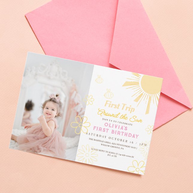 Convite Primeira Viagem À Volta Da Garota Sun 1rua Anivers (Criador carregado)