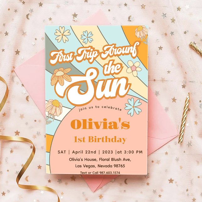 Convite Primeira viagem à volta do aniversário do sol (Criador carregado)