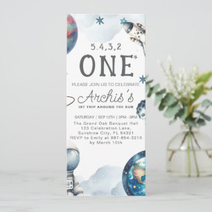 Convite Primeira viagem ao redor do astronauta solar Astro