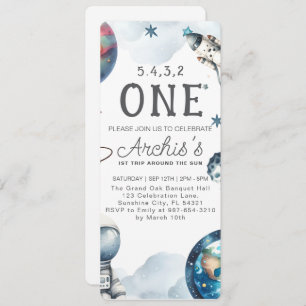 Convite Primeira viagem ao redor do astronauta solar Astro