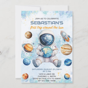 Convite Primeira Viagem ao Redor do Sol 1º Aniversário