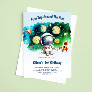 Convite Primeira Viagem ao Redor do Sol 1º Aniversário