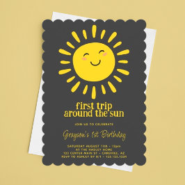 Convite Primeira Viagem ao Redor do Sol 1º Aniversário