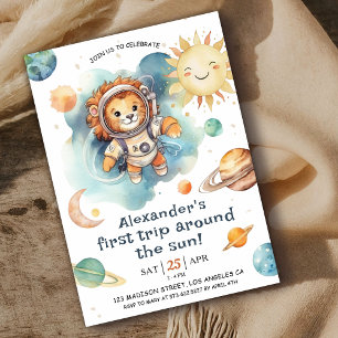 Convite Primeira Viagem ao Redor do Sol 1º Aniversário M