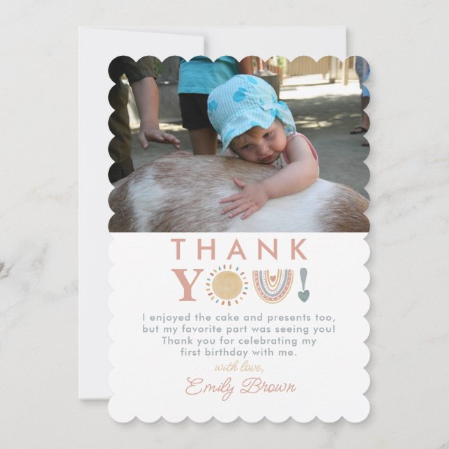 Convite Primeira Viagem ao Redor do Sol Foto de 1º Anivers (Verso)