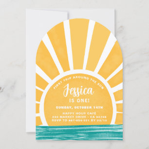 Convite Primeira viagem ao redor do Sol - primeiro anivers